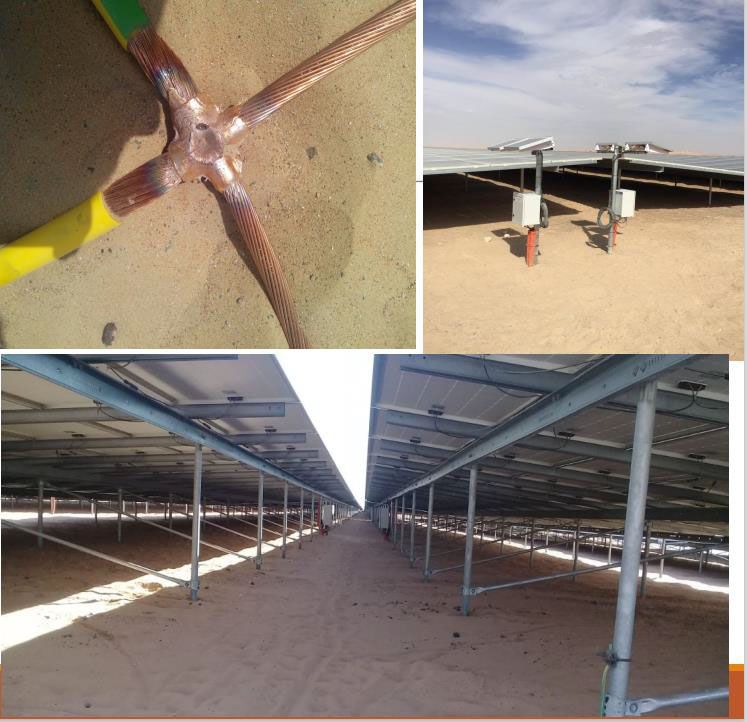 Noor Abu Dhabi power plant earthing works - Renewable energy